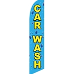 Carwash Flag - Light Blue With Drops