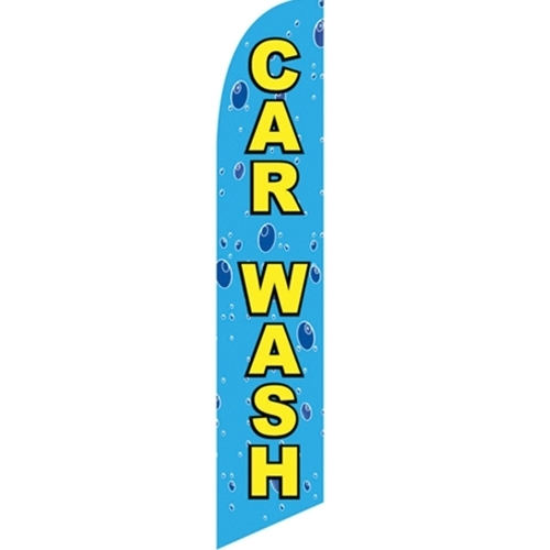 Carwash Flag - Light Blue With Drops